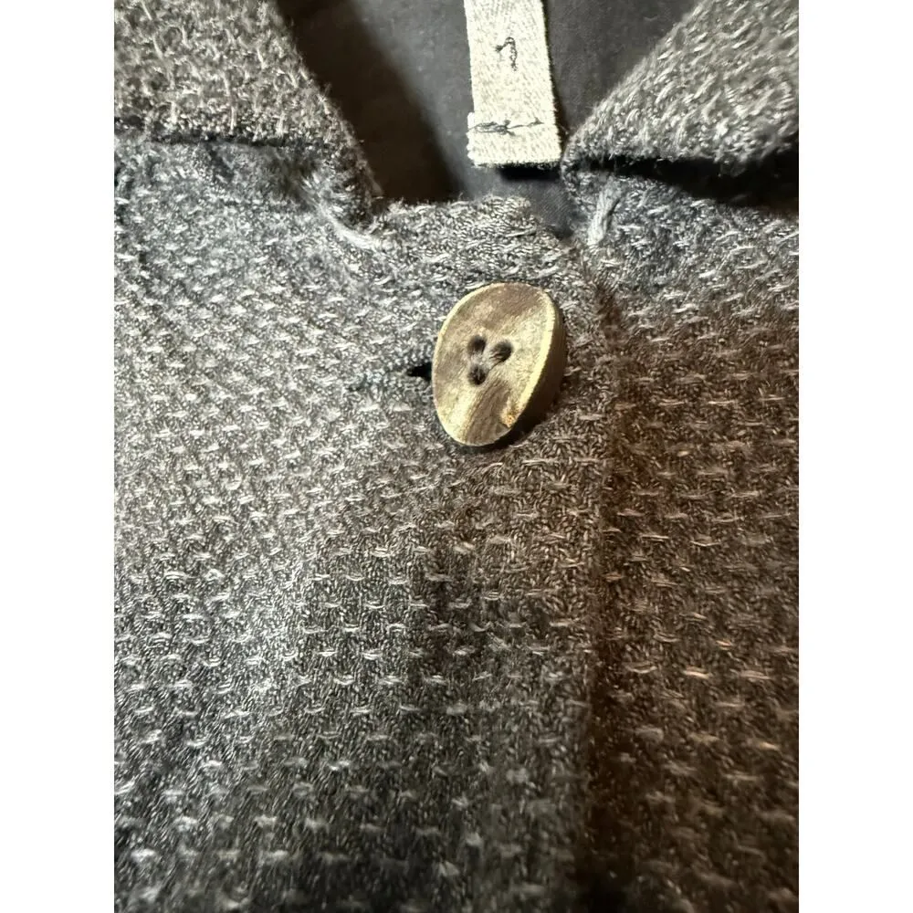 Transit Par Such Italian Linen Jacket Women's Sz. 1 (US 6) Gray - Image 4