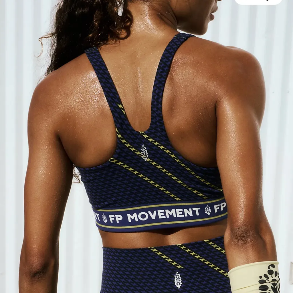 NWT Free‎ People Movement never better graphic bra size small Yellow - Image 2