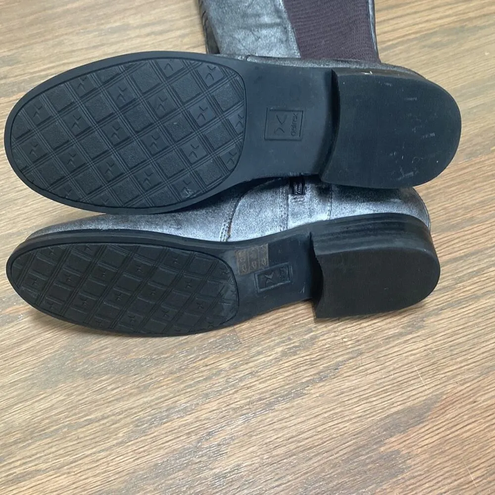 Aetrex Chelsea Charcoal Distressed Riding Boots Size 6 - Image 5