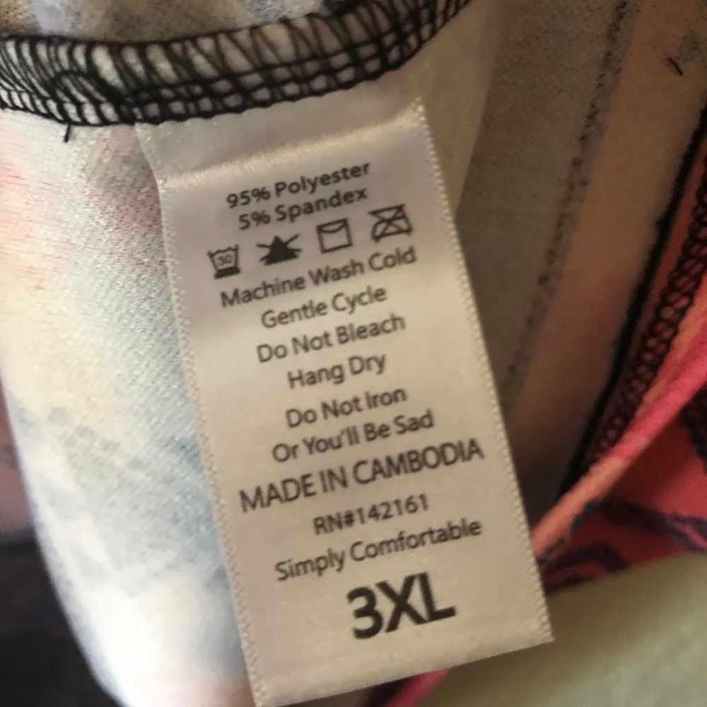 LuLaRoe Skirt Aztec Patterned Blue Pink White Cassie Pencil Skirt Sz 3X BNWT - Image 9