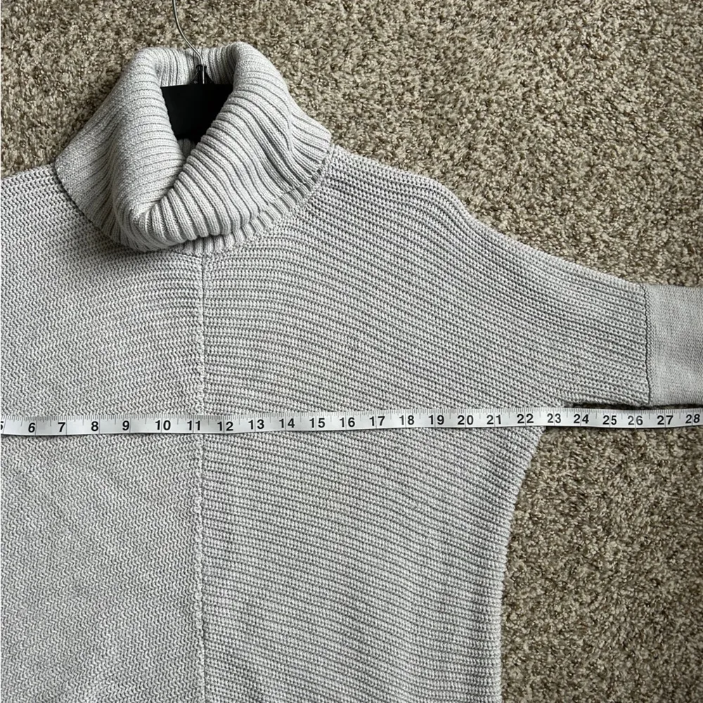 Rachel Zoe Grey Turtleneck Sweater Casual Comfy Neutral XS - Image 5