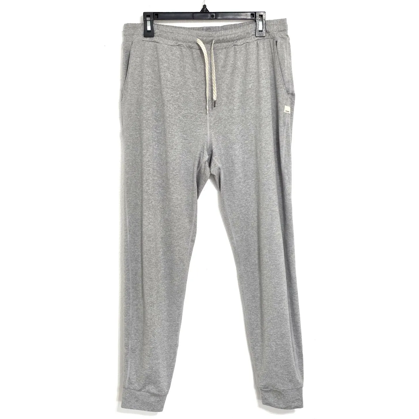 Vuori Womens Performance Joggers Pale Grey Heather Large - Image 3