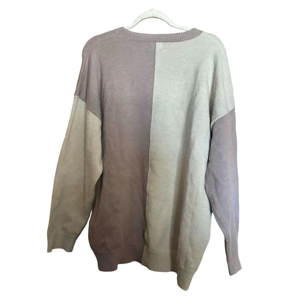 Andree by Unit Sweater Womens 1XL Multicolor Colorblock Pullover Sweatshirt - Image 5