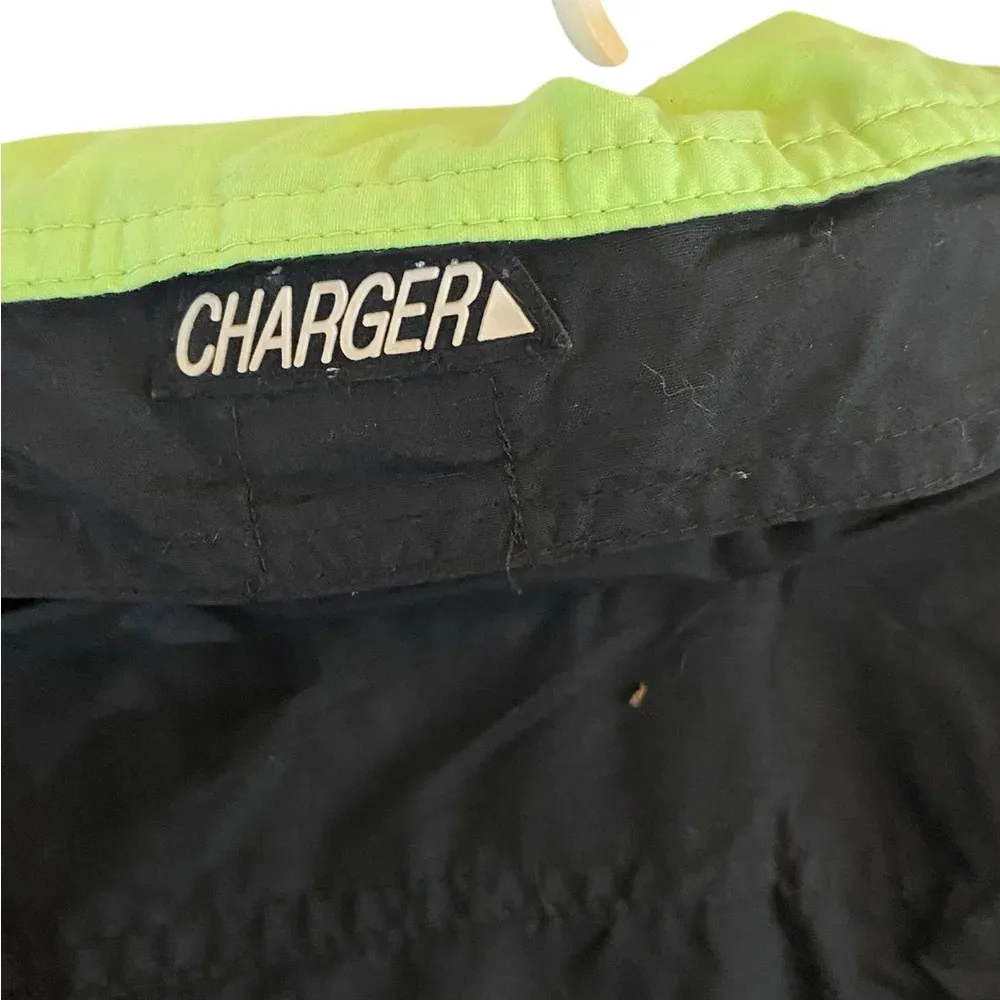 vintage 80s - 90d black and neon green streetwear windbreaker jacket - Image 3