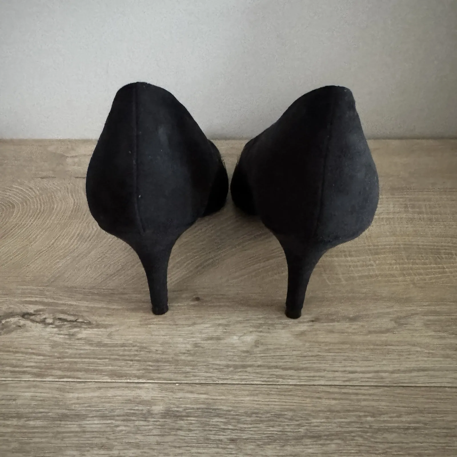 Simply Be Black Gold Embroidered Heels Clutch‎ Set Womens 7 Party Wedding Guest - Image 7