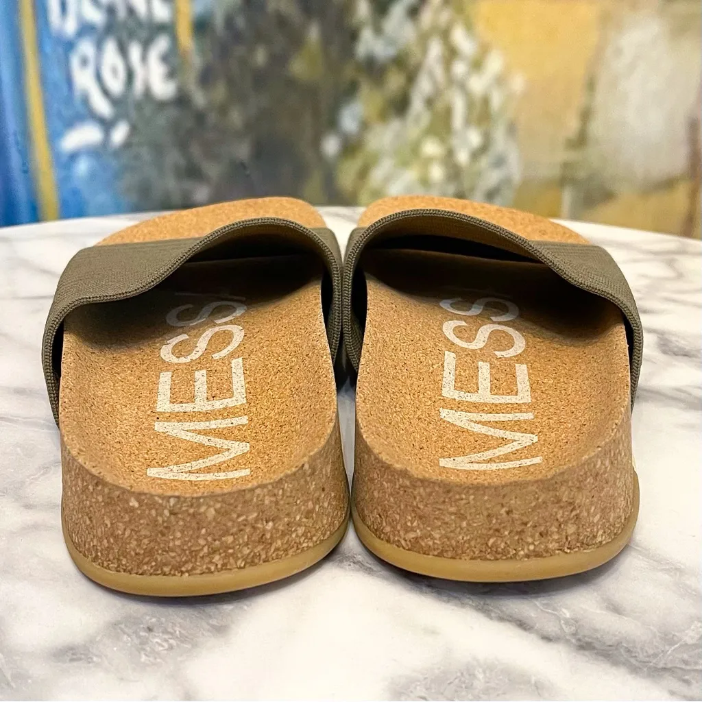 Message Shaw Ripple Slide Vegan Ripple Strap Stone Beige EU 37 EUC Tan Size 6 - Image 9