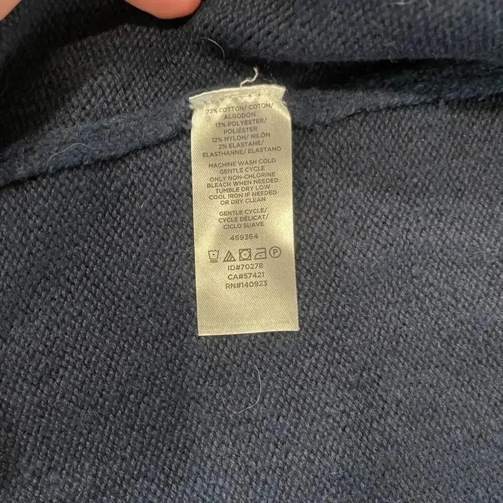 Loft Outlet NWT Navy Blue Open Front Knit Cardigan Sweater Women's XS Cozycore - Image 4