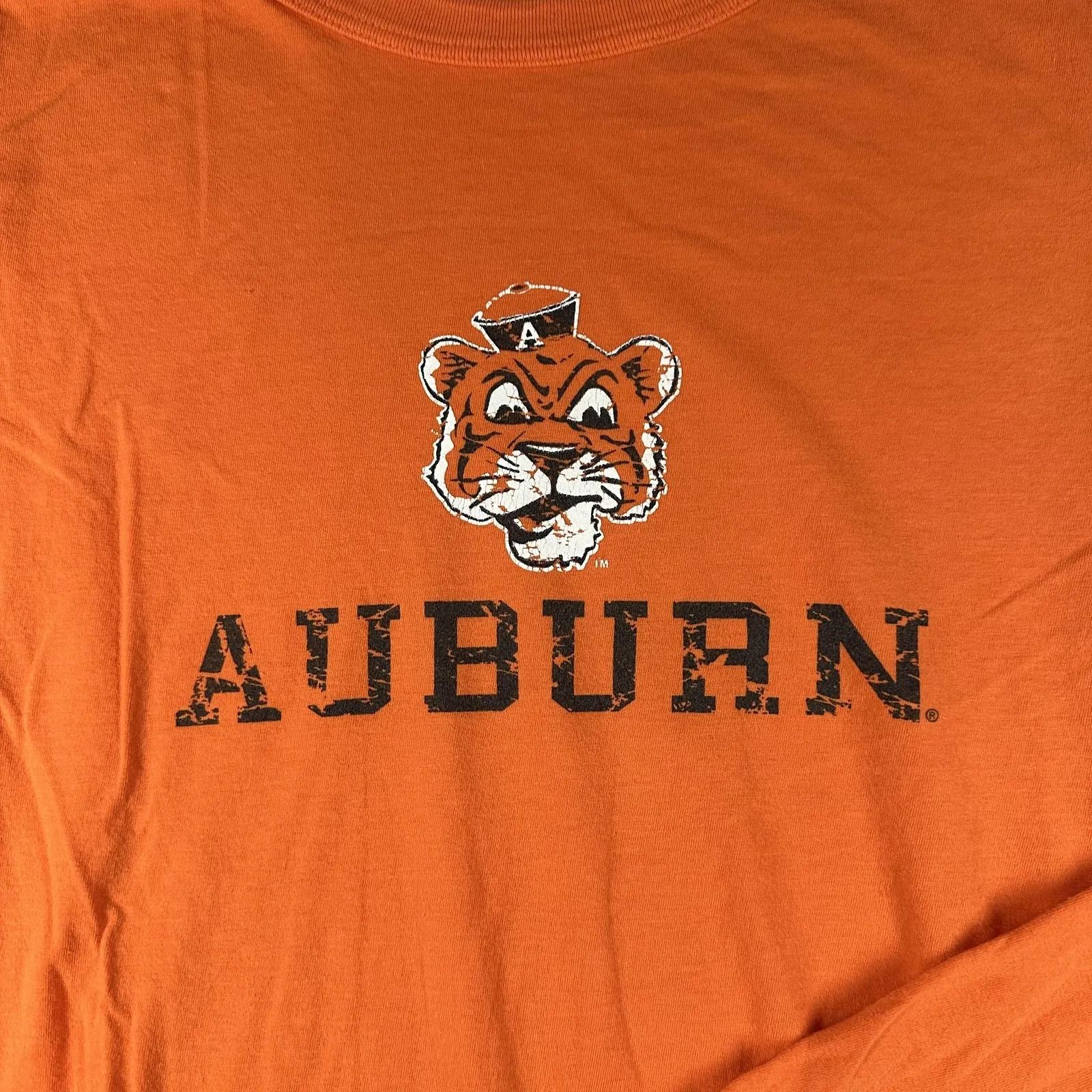 Auburn Tigers Shirt Womens XL Orange NCAA‎ Football Long Sleeve Tee T - Image 2