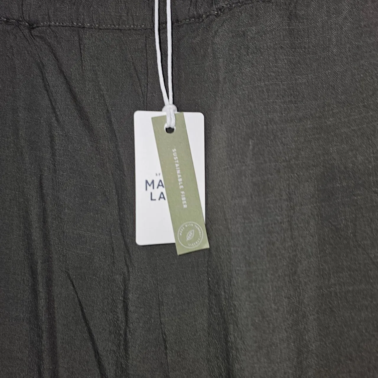 NWT Marine Layer Womens Dusty Olive Tencel Allison Ankle Pants Medium‎ - Image 3