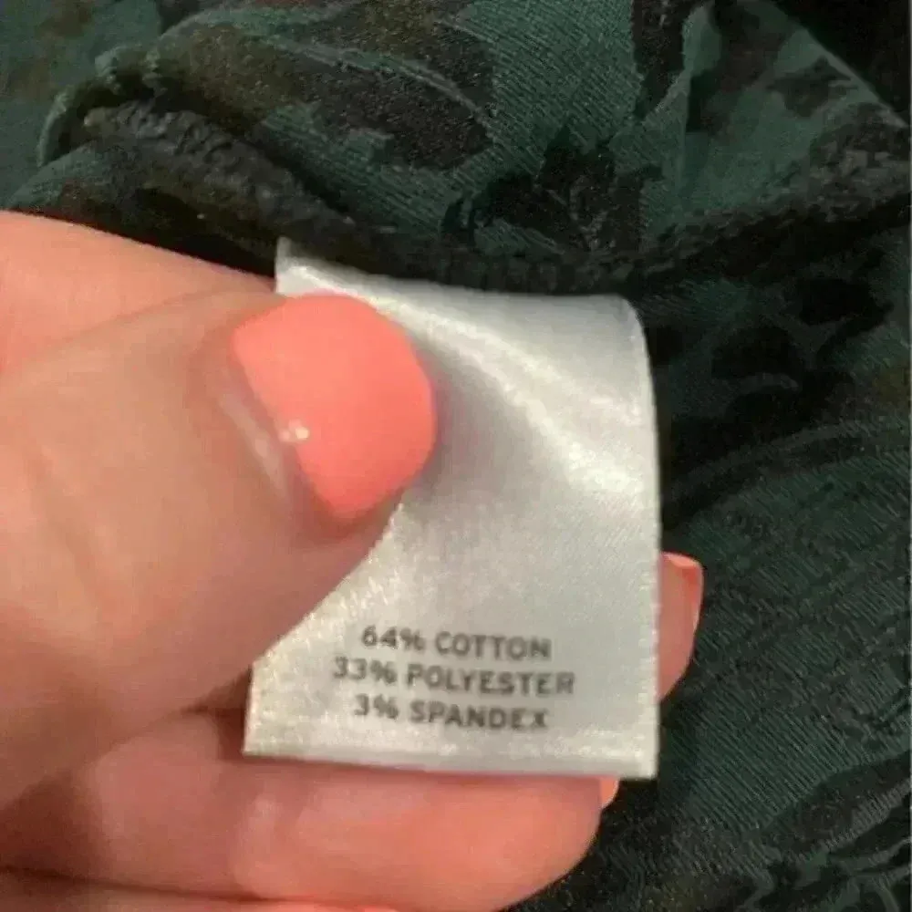 ⭐️ Halogen dark greenish blue floral patterned top in size small - Image 5