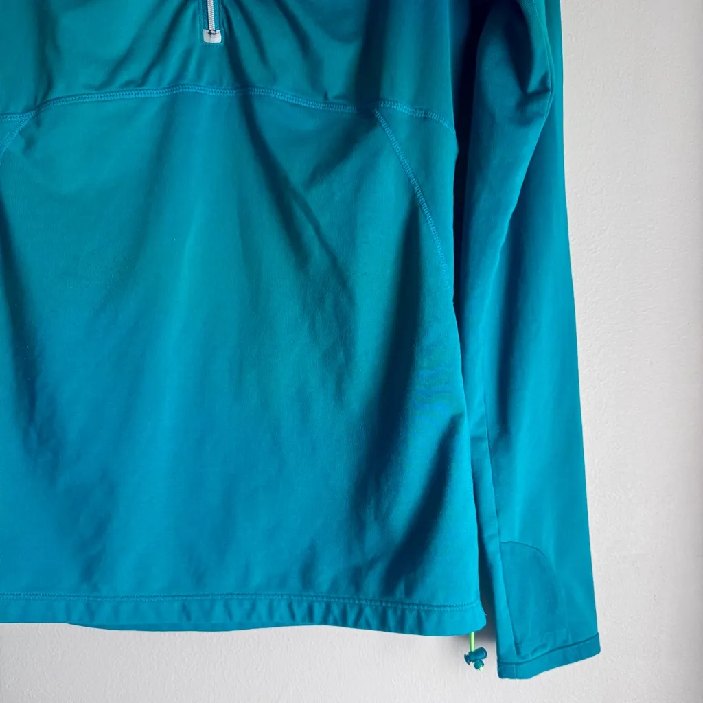 Athleta Alacrity Half Zip Pullover Teal Blue Athletic Workout Shirt Size Small - Image 3