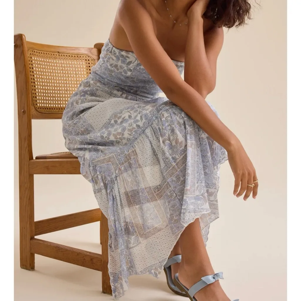 NEW Altar’d State Floral Strapless Maxi Dress Size XXL NWT - Image 3