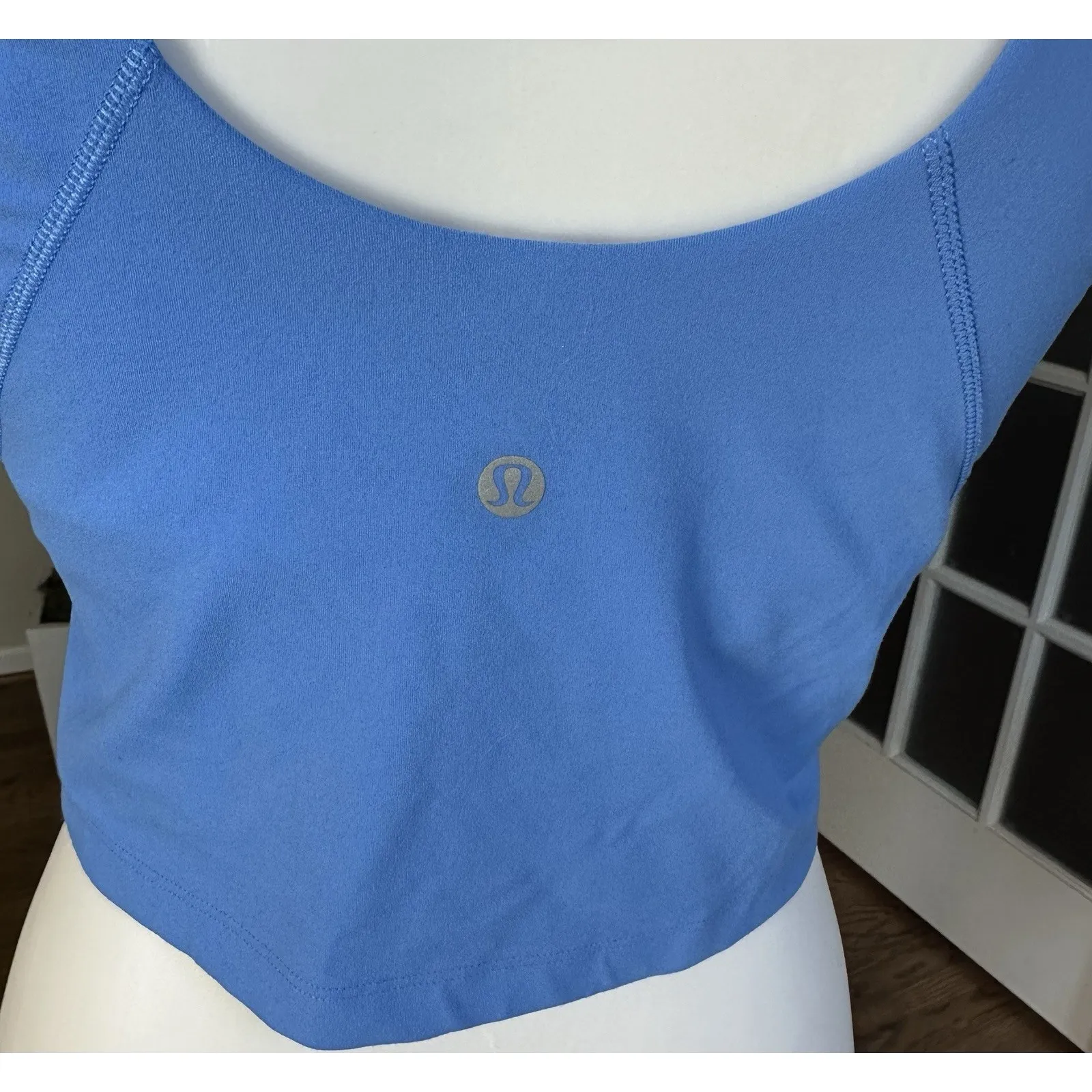Lululemon Align V-Neck Tank Top Blue Size 12 Buttery Soft Nulu Yoga Crop Shirt - Image 4