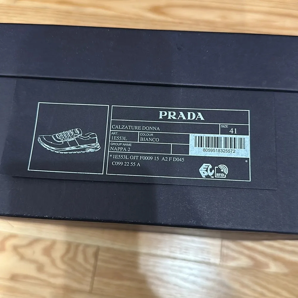 Prada calzature Donna white sneakers size 41 USA 10 - Image 9