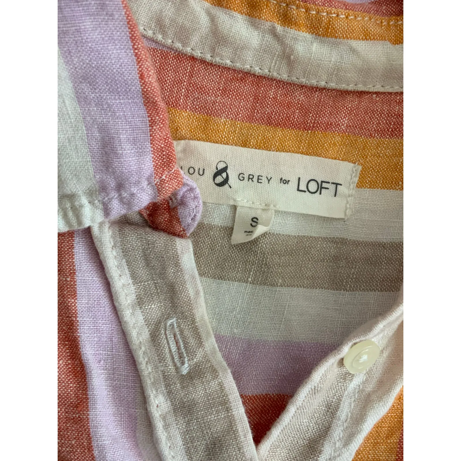 Loft striped‎ blouses women's size small - Image 3