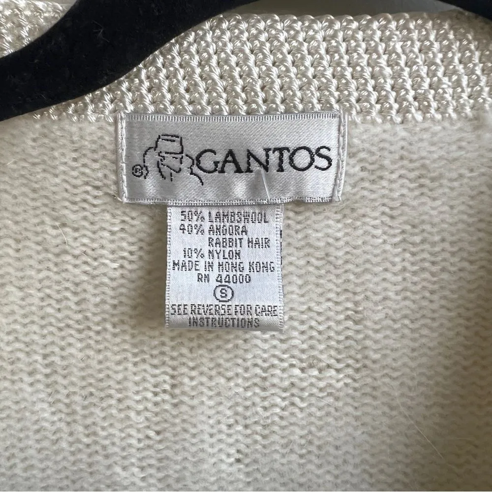 Vintage Gantos Beaded lambswool & Angora Sweater Y2K Size Small - Image 3