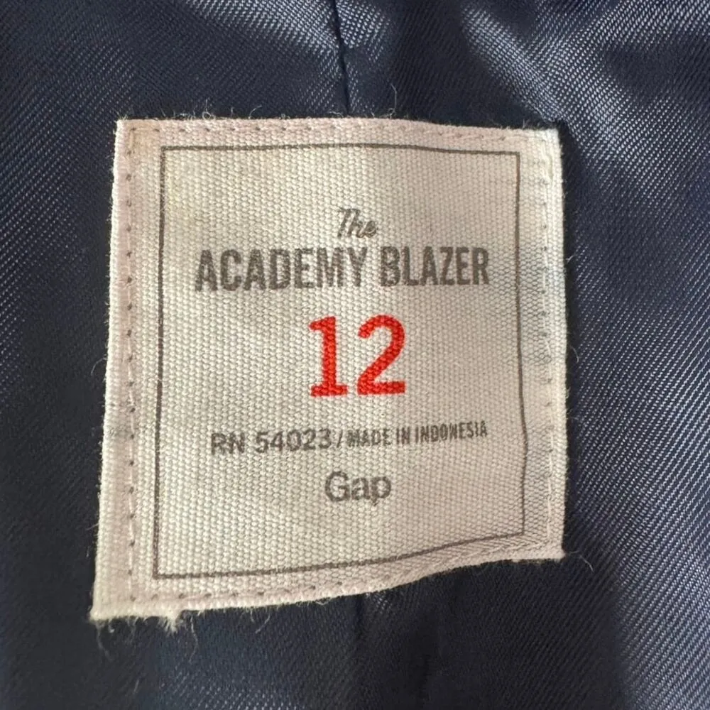 GAP The Academy Blazer Women Size 12 Navy White Stripe Nautical Academia Career - Image 6