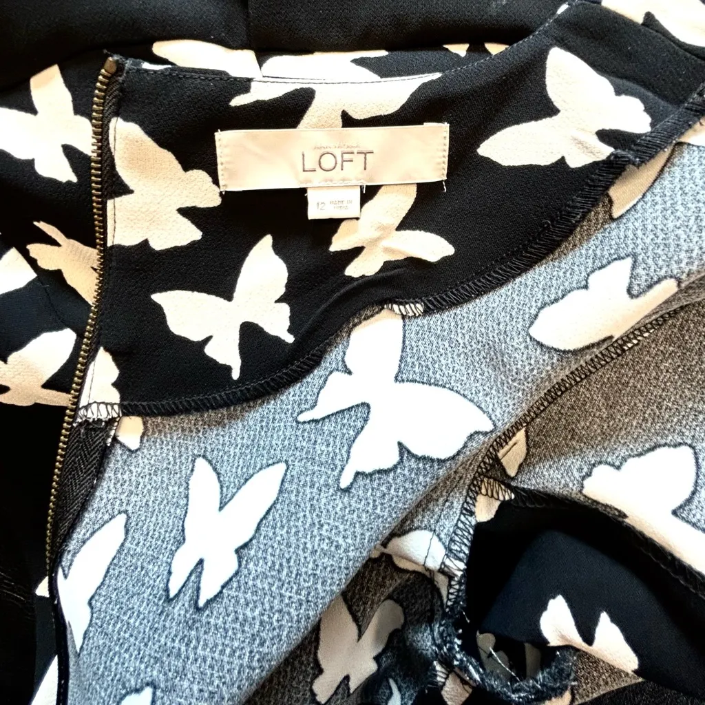 Ann Taylor LOFT womens size 12 butterfly kiss short sleeve dress - Image 9