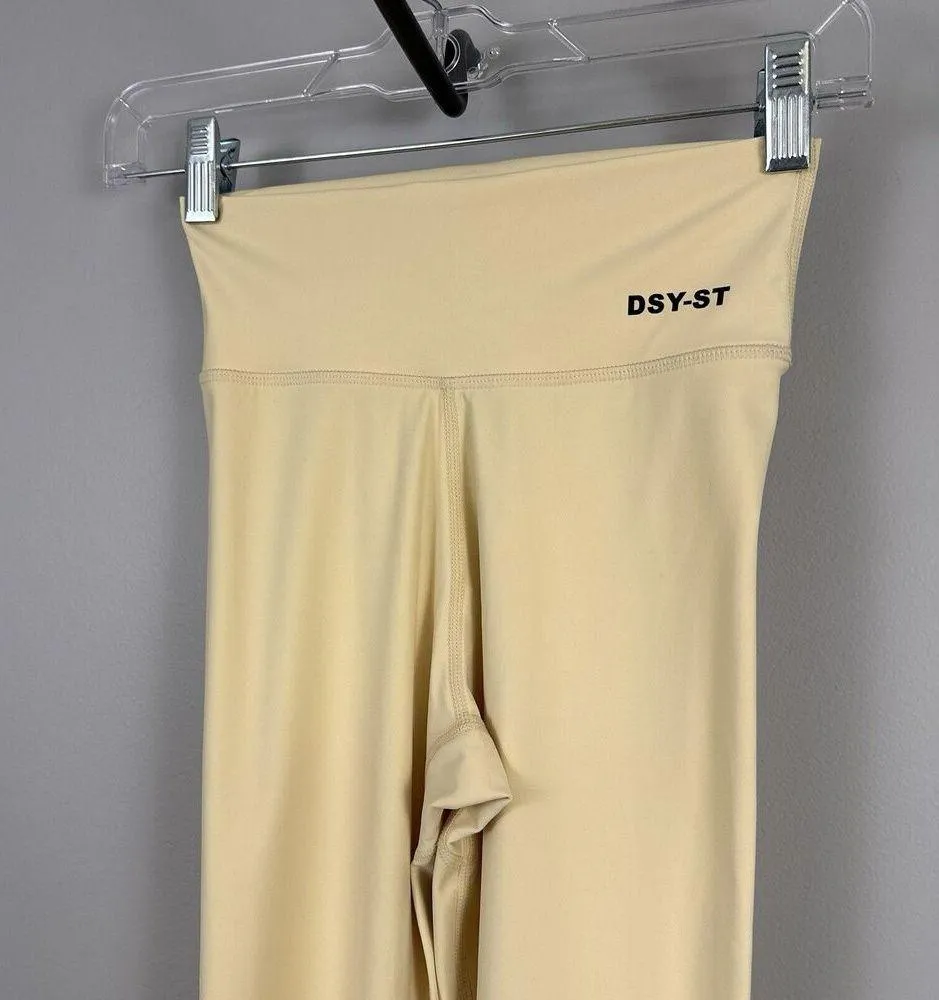 Daisy Street Active Dsy St Leggings Yoga Pants Size 8 US Small New Light Yellow - Image 3