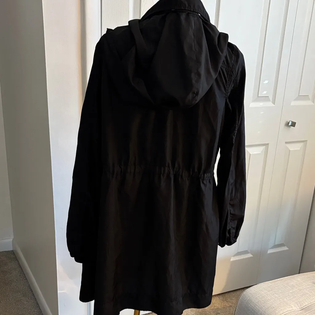 Jou Jou Black Trench Coat with Red Lining - Image 8