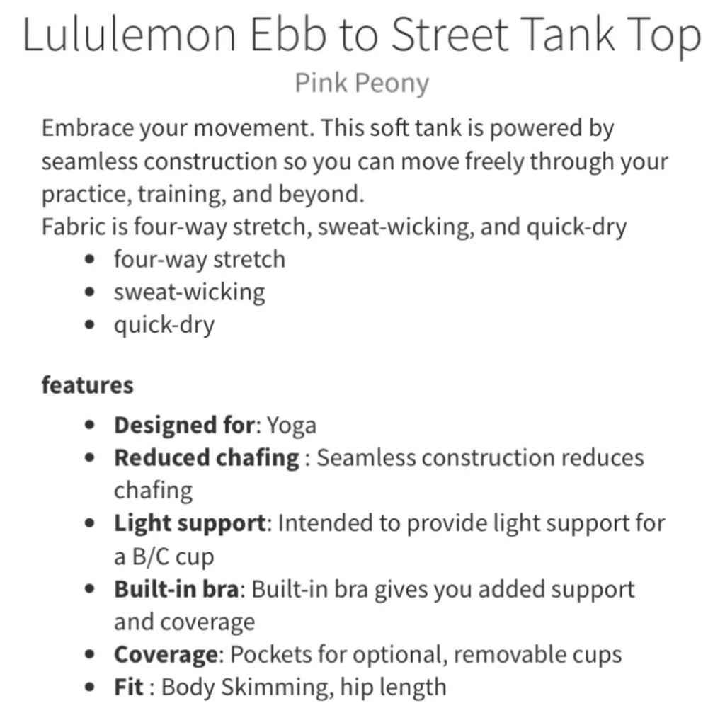 Ebb to Street Tank II in Pink Peony Pale Pink Size 12 - Image 11