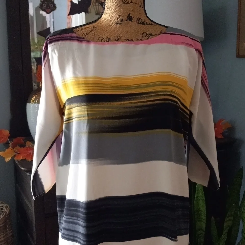 MISA Los Angeles Highlighter Multicolored Striped Dress - Image 2