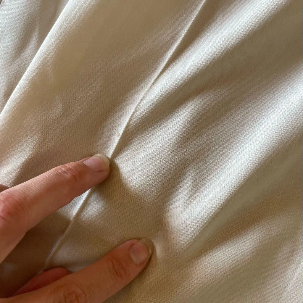 Max Mara Cream Crepe Quiet Luxury High Waisted Pleated Wide Leg Trouser Size 12 - Image 10