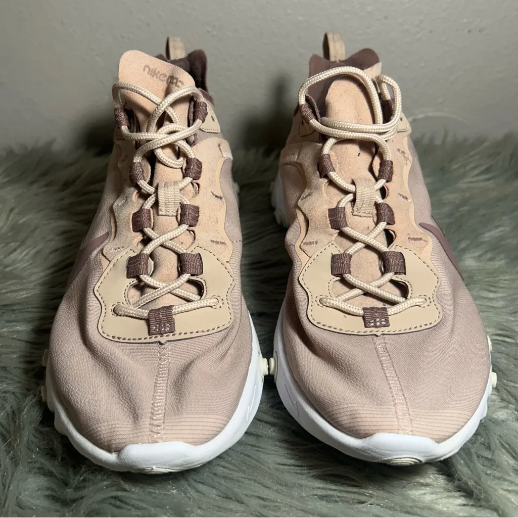 Nike  React Element 55 'Particle Beige' Women's Pink Sneakers Size 10 - Image 5