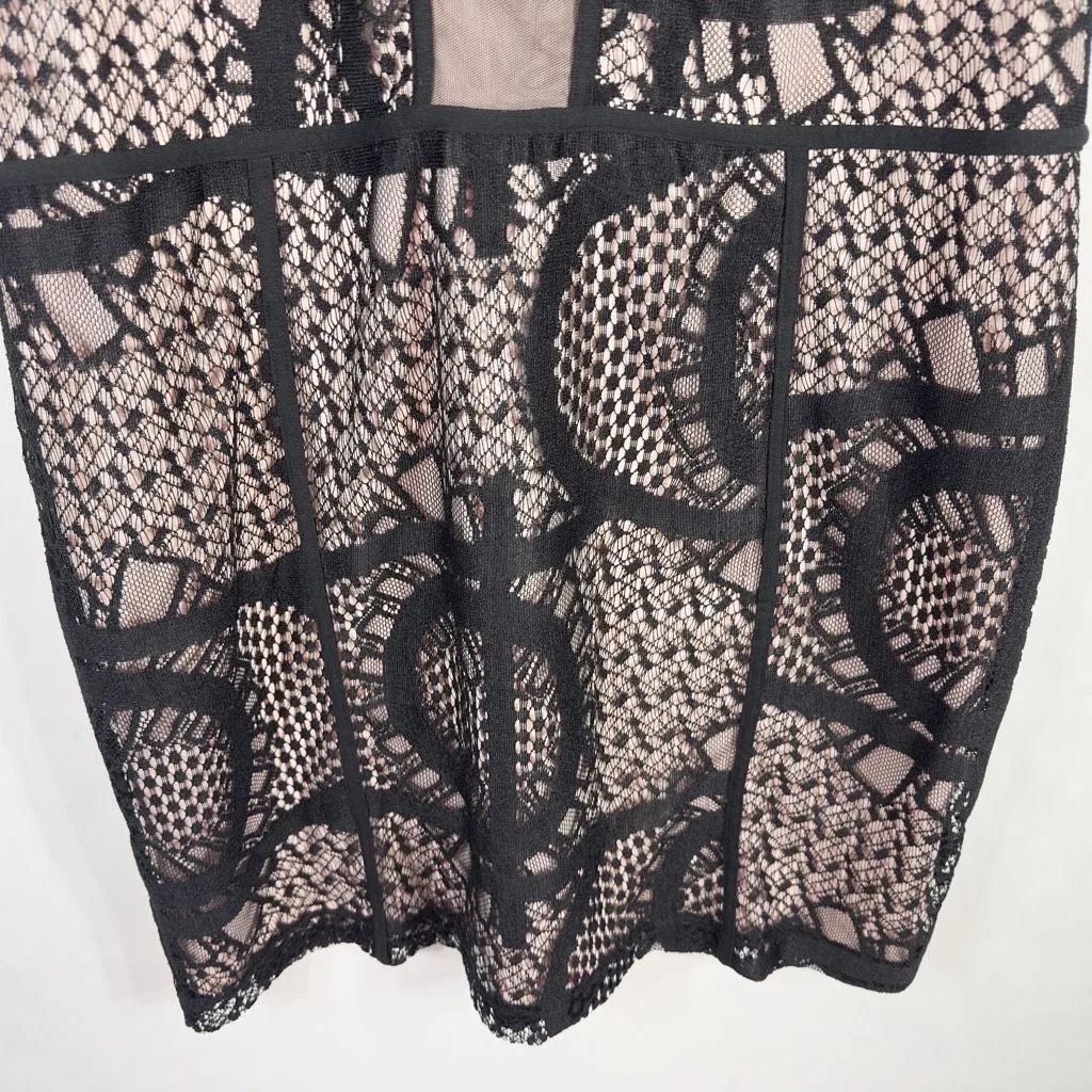 Metaphor Plus Size 24W‎ Dress Black Sheath Silhouette Illusion Knee Length 210 - Image 4