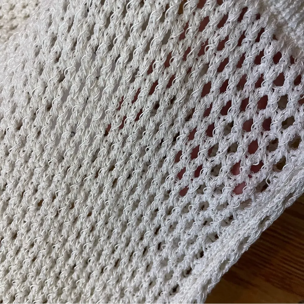 NWT Topshop flower knit maxi skirt in cream, size M - Image 7