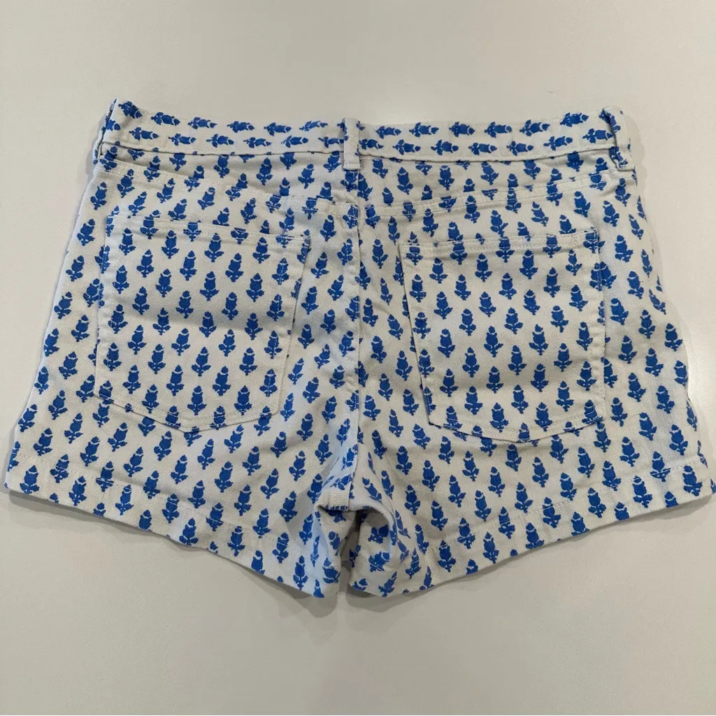 J. Crew Off White Blue‎ Floral Pattern Shorts - Image 2