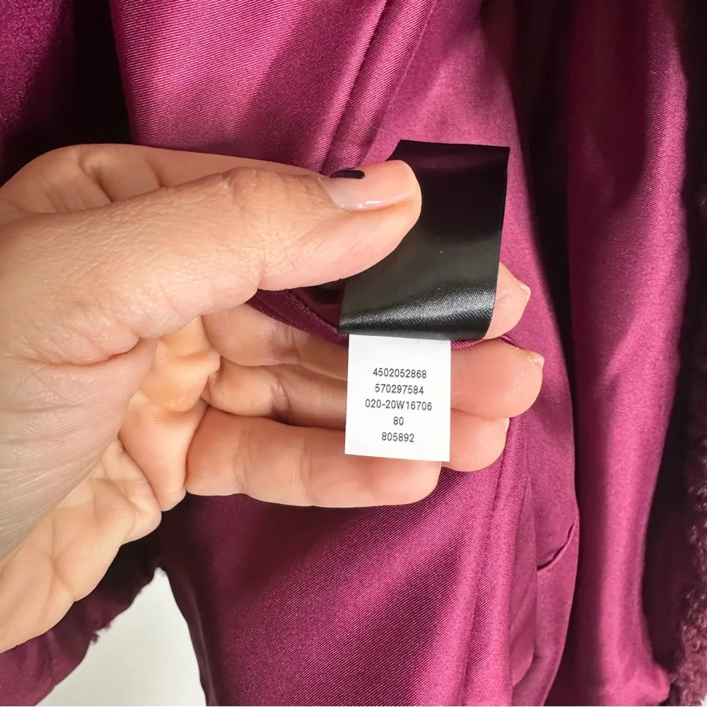 NEW WHBM Long Faux Fur Vest in Cabernet Red - Image 10