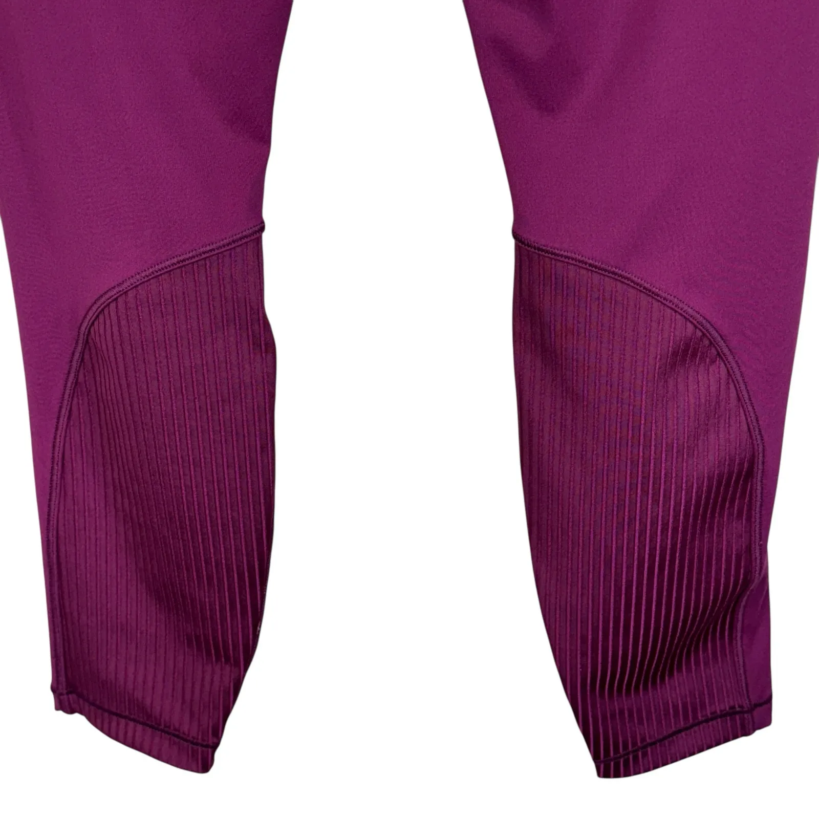 Athleta Small Vitality Rib 7/8 Leggings Pocket Hi-Rise Stretch Drawstring Purple - Image 6