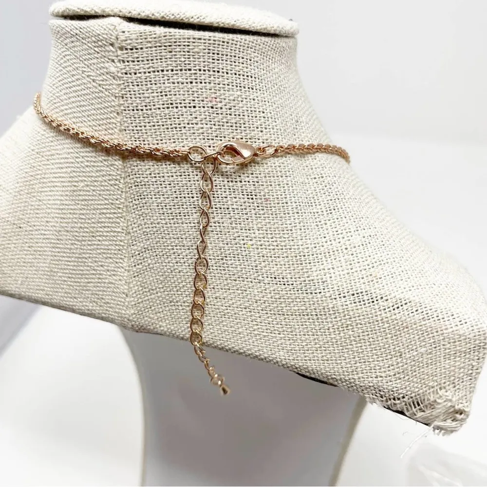 JTV Rose Pink Crystal Flower Brooch Pendant Chain Necklace - Image 6