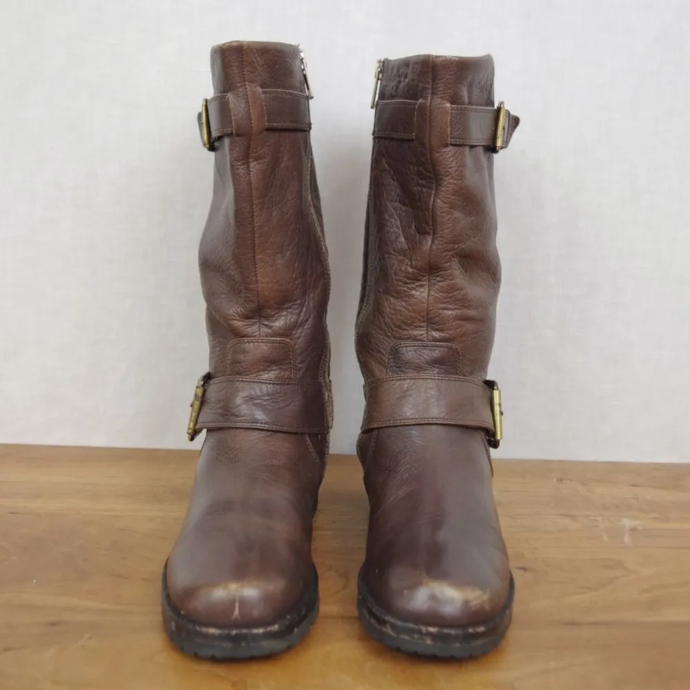 Kenneth Cole Gentle Souls Leather Side Zip Moto Fashion Boots Size 7M - Image 9