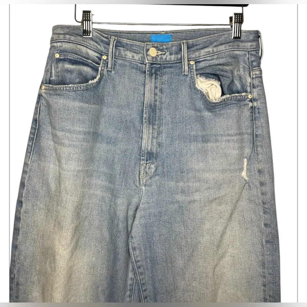 MOTHER High Waisted Tunnel Vision Sneak Sippin' Sweet Tea size 30 Blue - Image 5
