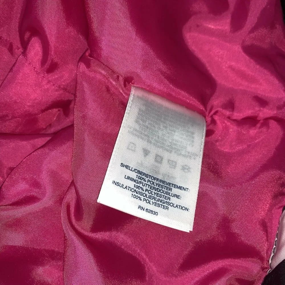 Lands End Womens Winter Squall Jacket Size M Pink Black Coat Hood Flaw - Image 4