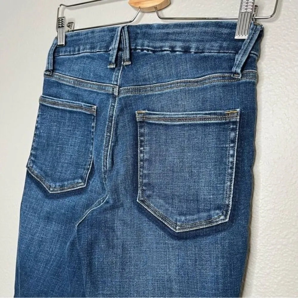 Good American good legs crop medium wash distressed skinny jeans size 2/26 - Image 5