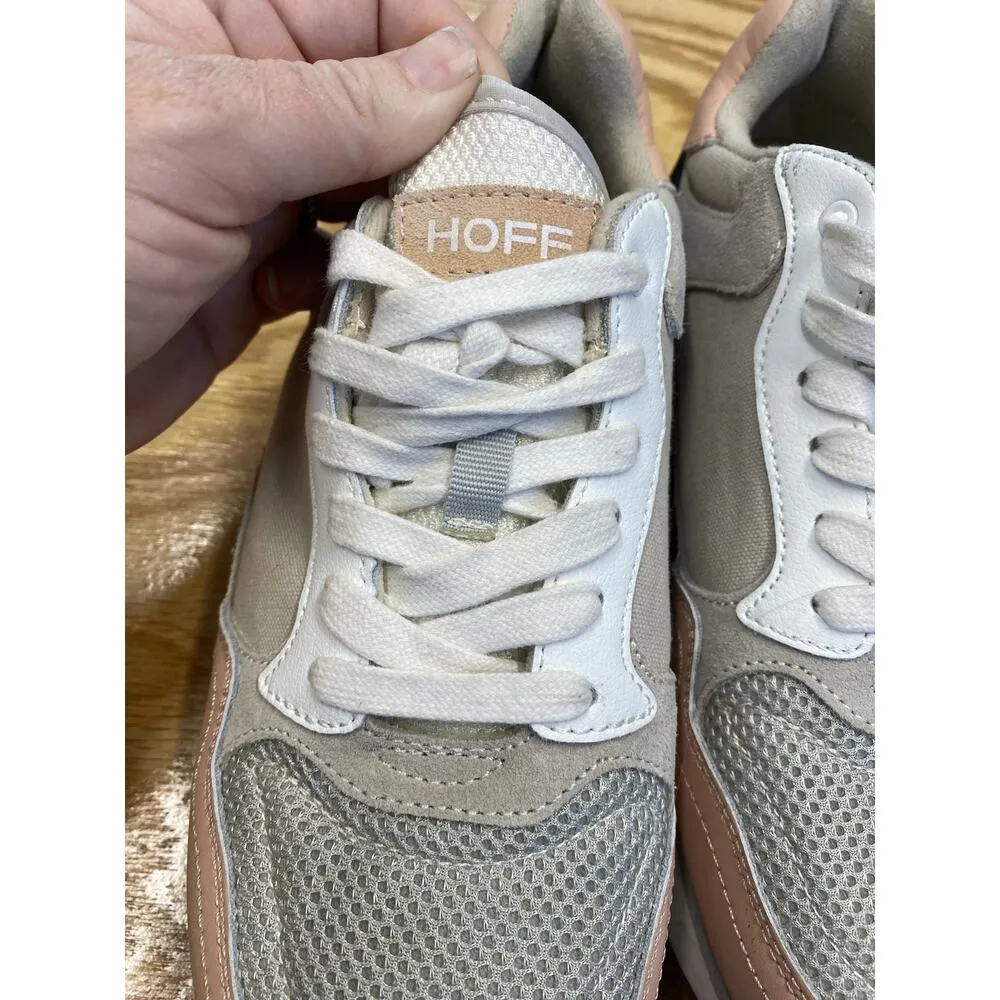 Hoff Sneakers Women's 8 Taupe Pink Lace Up Low Top Running Athletic Shoes - Image 3