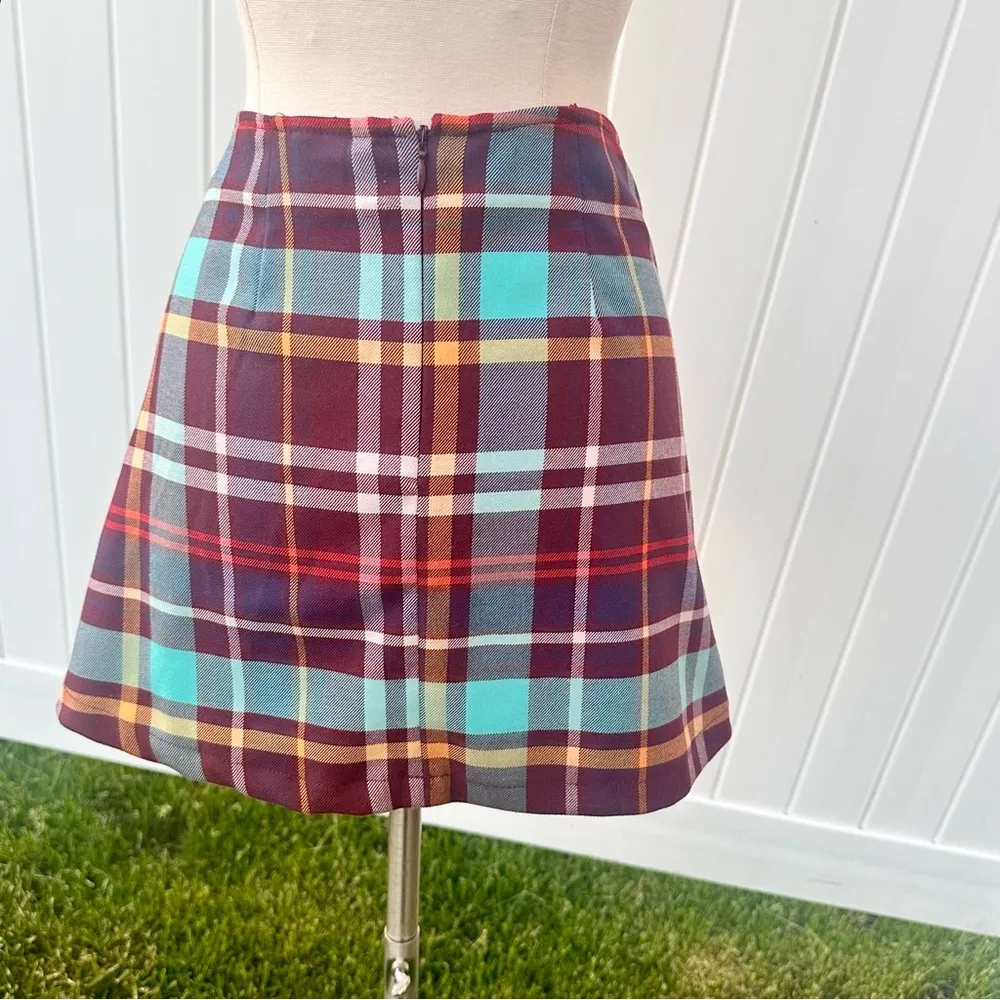 Urban Outfitters Plaid Notch Pelmet Mini Skirt - Image 14