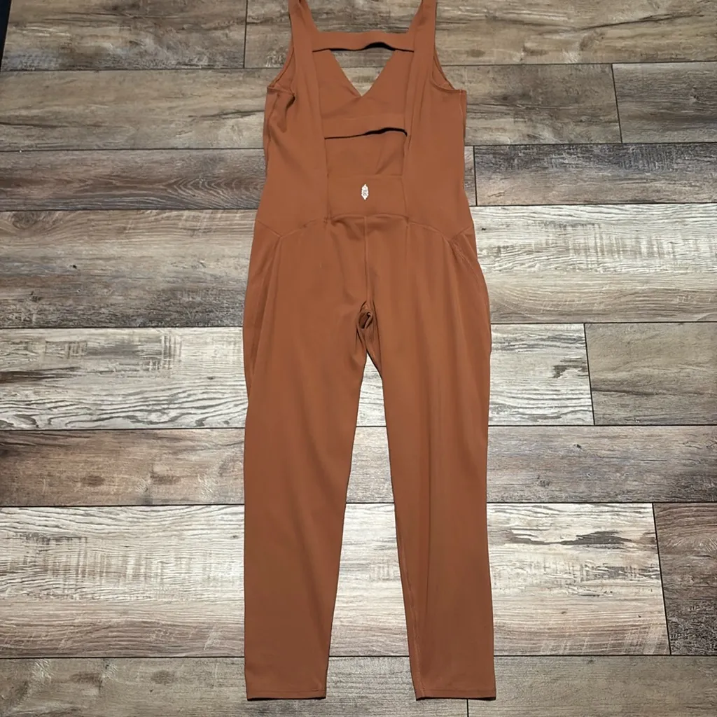 NWOT FP Movement Free People Never Better One Piece Rust Large Brown - Image 5