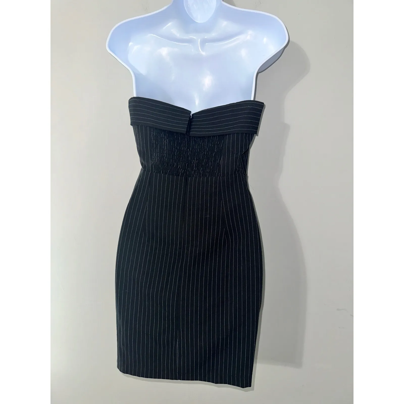 Edit By Nine Women's Strapless Pinstripe Mini Dress - Image 3