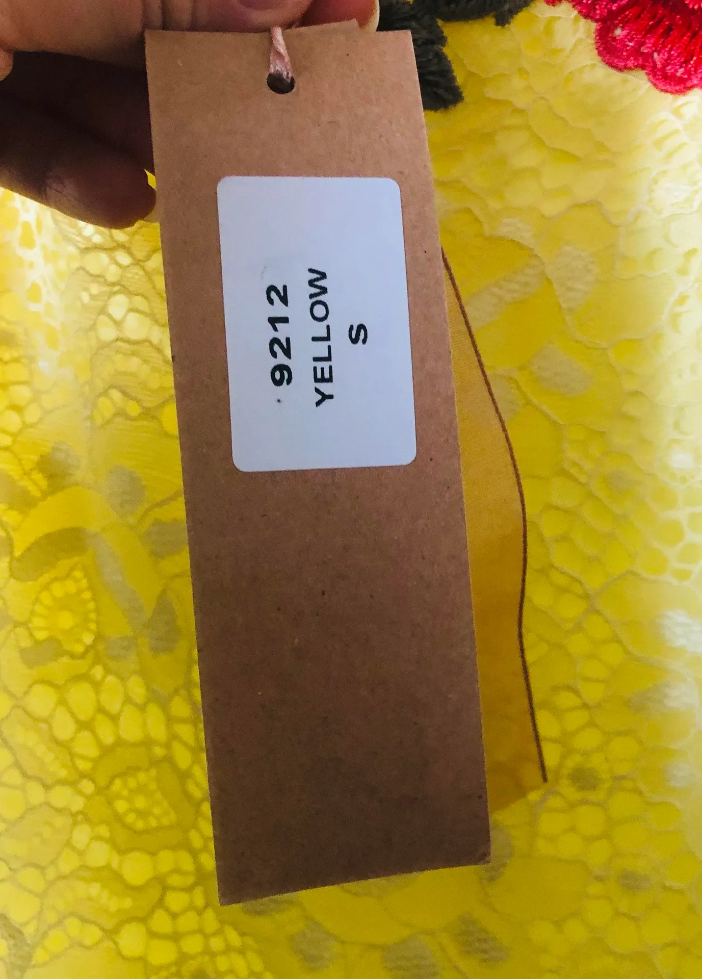 Lace Off The Shoulder Dress Yellow - Image 6