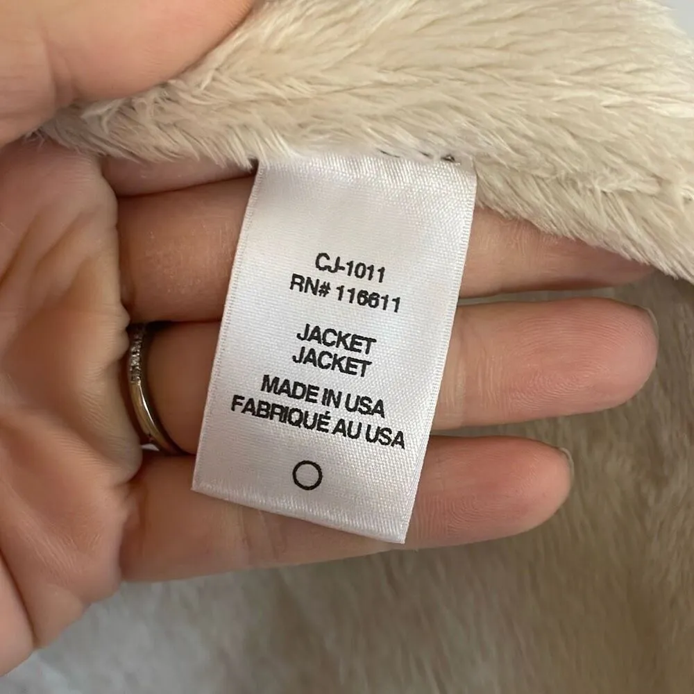 Anthropologie Amadi Camilla Sueded Sherpa draped jacket xs - Image 6