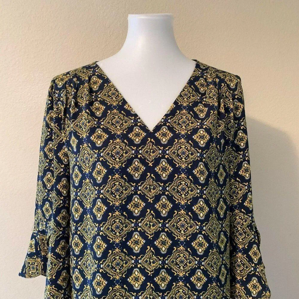 41 Hawthorn Stitch Fix Multi Color Paisley Blouse - Image 2