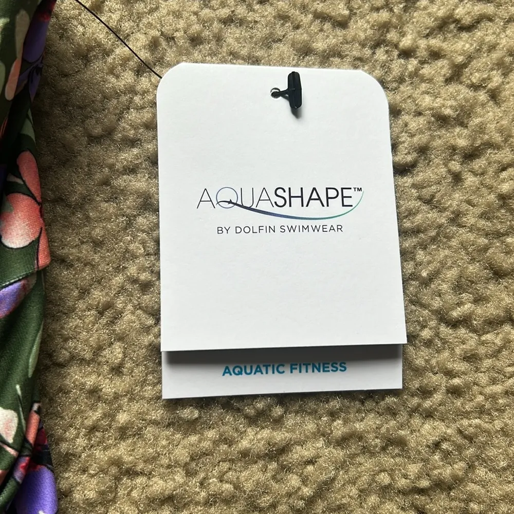 AquaShape by Dolfin Green Floral One Piece Swimsuit Size 8 - Image 2