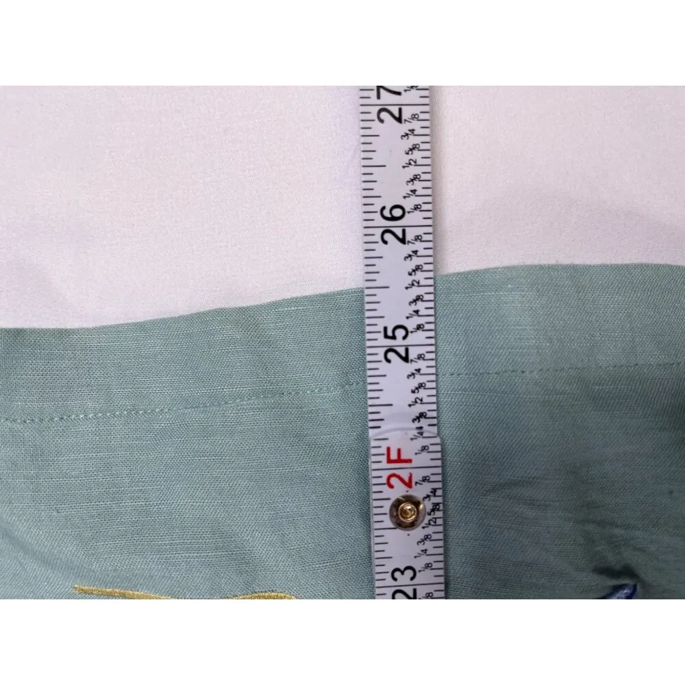 Susan Graver SKU 7695 Womens Green Embroidered Button Up Shirt Size 1X - Image 6