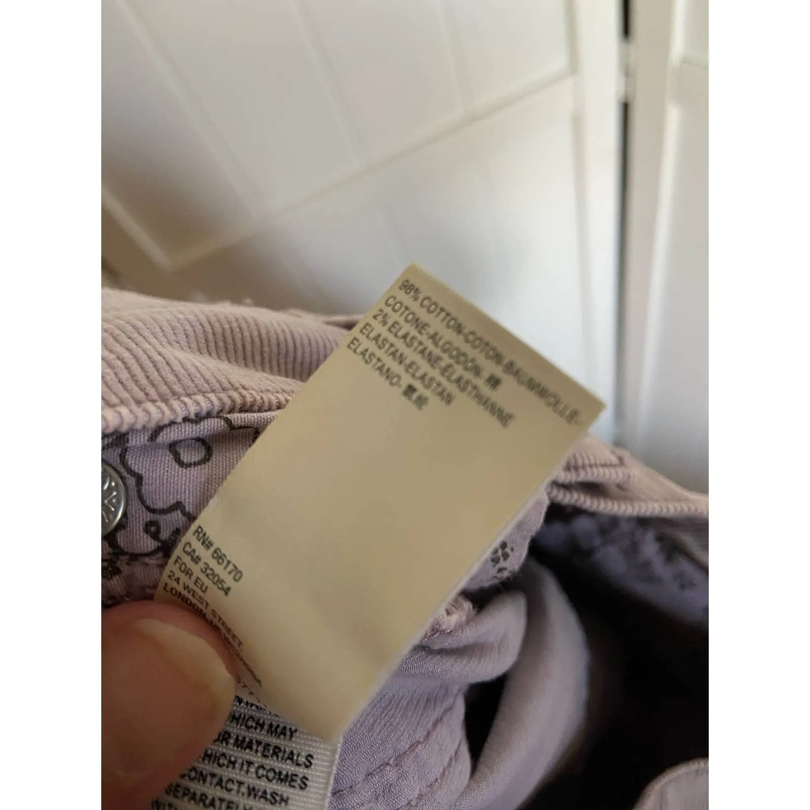 Free People Womens Jeans Size 24 Sun Chaser Corduroy Skinny‎ Periwinkle Lavender - Image 7