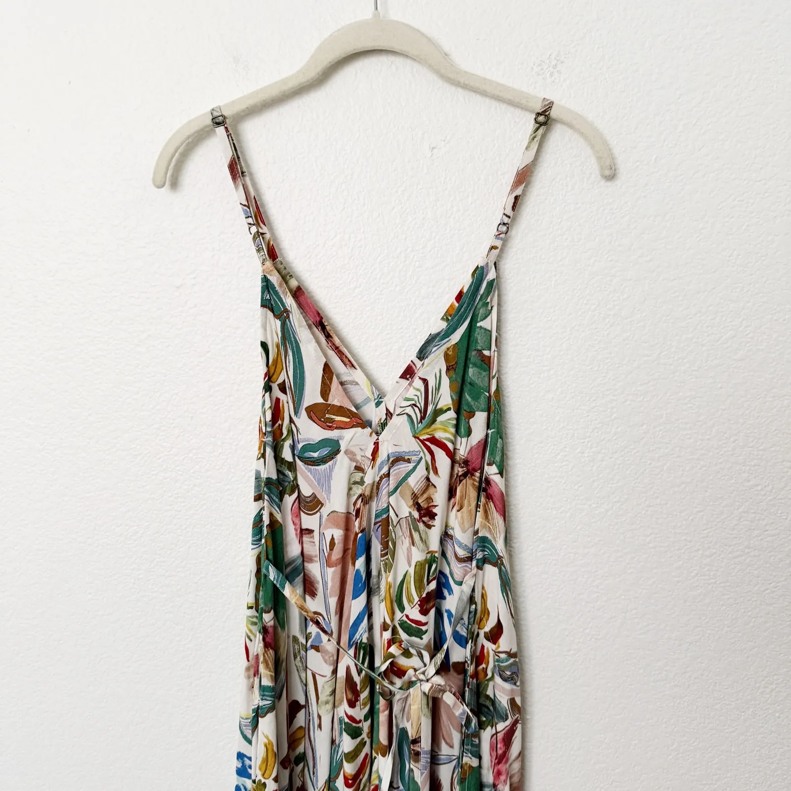 [World Market] Tropical Print Boho Oversized Jumpsuit NWT Size Small Medium S/M Green - Image 4