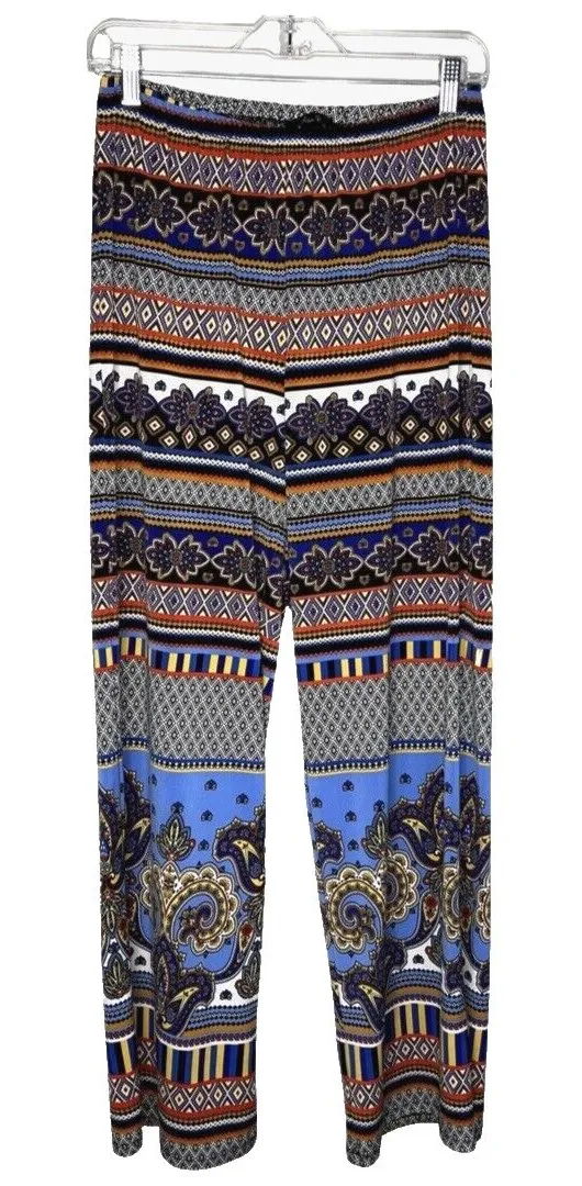 Melissa Paige Pants Womens Large Multicolored Mixed Print Pull On Casual - Image 1